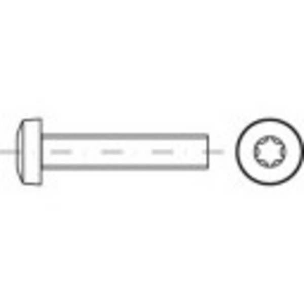 TOOLCRAFT  146079 Linsenschrauben M4 35 mm T-Profil DIN 7985   Stahl galvanisch verzinkt 200 St.