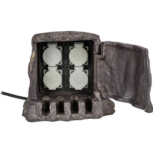 Thumbnail - Heitronic 37500 Gartensteckdose 4fach Braun