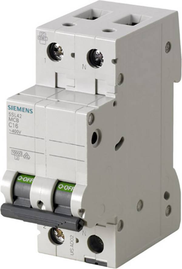 Siemens 5SL4516-7 5SL45167 Leitungsschutzschalter  C/10 kA   2polig 16 A  230 V