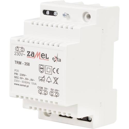 Thumbnail - Zamel TRM-358 Klingel-Transformator 3 V/AC, 5 V/AC, 8 V/AC 5 A