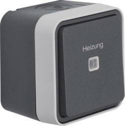 Nouzový vypínač topení Berker 35663505 šedá, světle šedá, na omítku W.1