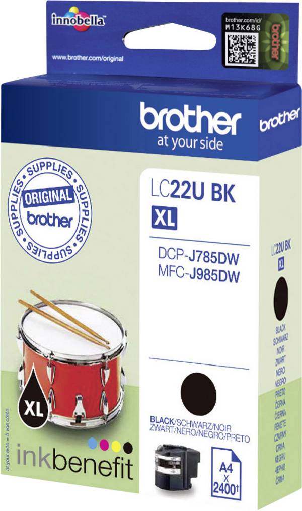 Brother Druckerpatrone LC-22U BK Original Schwarz LC-22 UBK