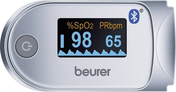 Beurer PO 60 Bluetooth® Pulsoximeter Blutsauerstoff-Messgerät