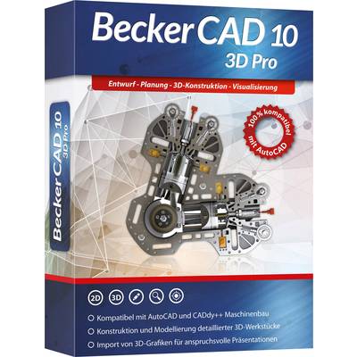 Markt & Technik 8499 Becker CAD 10 3D PRO Vollversion, 1 Lizenz Windows CAD-Software