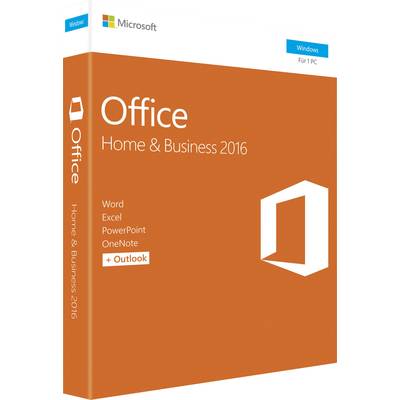 Microsoft Office 2016 Home & Business Vollversion, 1 Lizenz Windows Office-Paket
