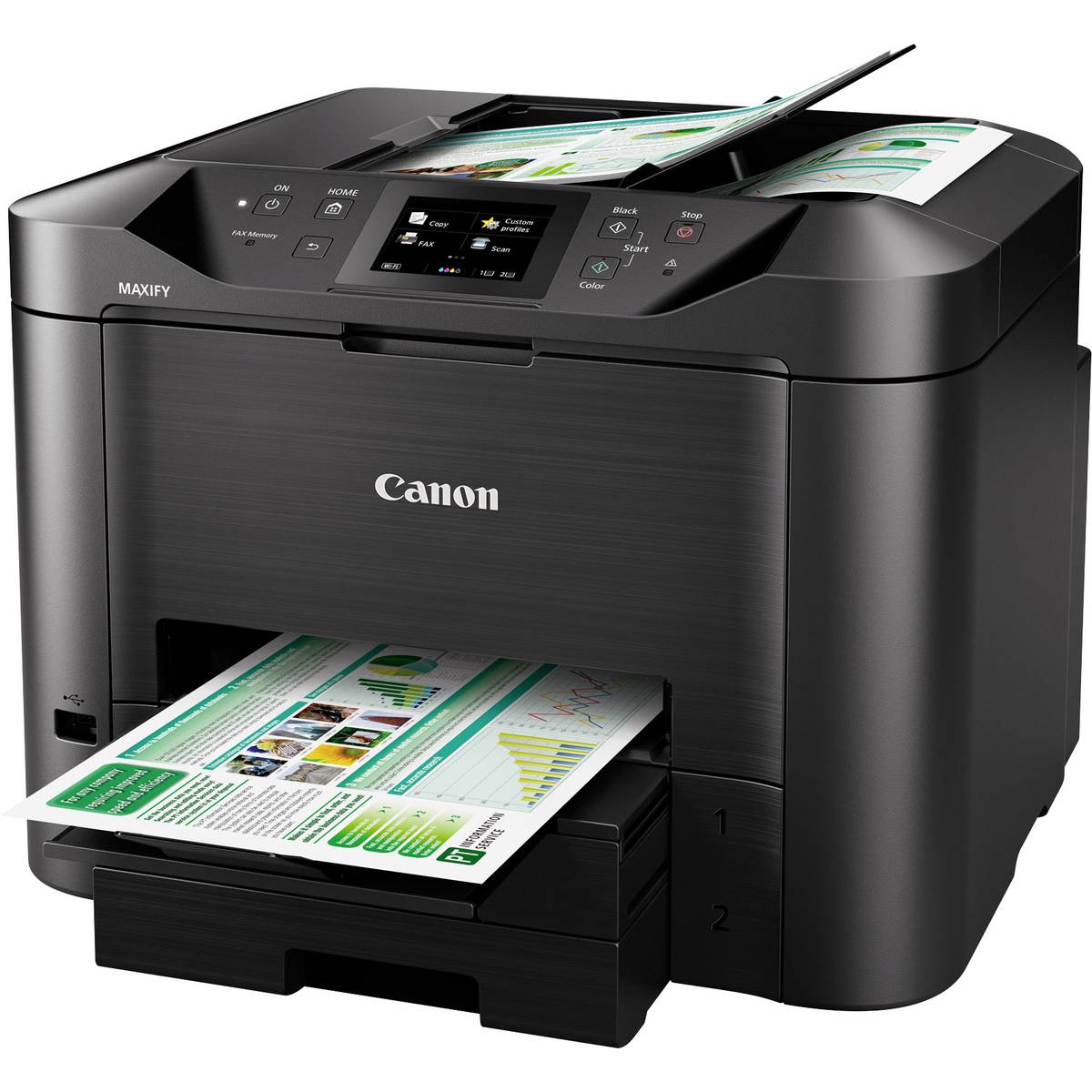 Canon MAXIFY MB5450 Tintenstrahl Multifunktionsdrucker A4 Drucker, Scanner, Kopierer, Fax LAN Canon MAXIFY MB5450 Tintenstrahl Multifunktionsdrucker A4 Drucker, Scanner, Kopierer, Fax LAN