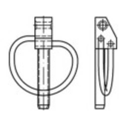 TOOLCRAFT Klappstecker gelb chromatisiert 50 St.
