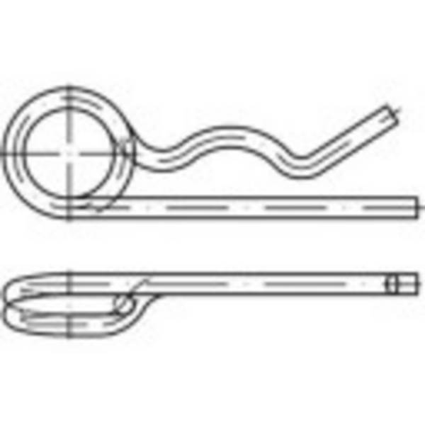 TOOLCRAFT Federstecker Edelstahl A4 25 St.