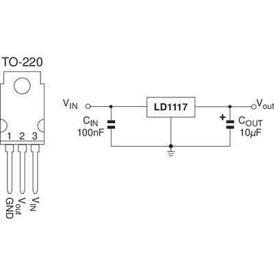 STMicroelectronics LD1117V33 Spannungsregler - Linear, Typ78 TO-220 Positiv  Fest 3.3 V 800 mA kaufen