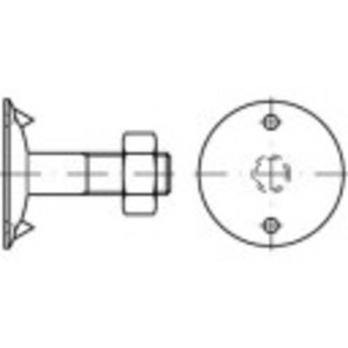 TOOLCRAFT 147113 Tellerschrauben M12 40 mm Außensechskant DIN 15237 Stahl 100 St.