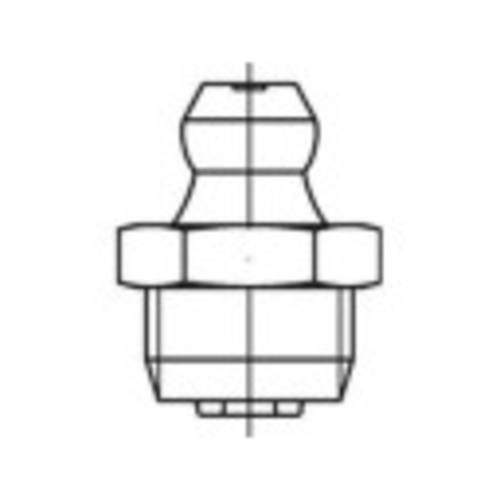 TOOLCRAFT Kegelschmiernippel Stahl galvanisch verzinkt Güte 5.8 M10 100 St.