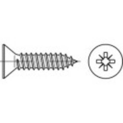 TOOLCRAFT 147779 Senkblechschrauben 6.3 mm 80 mm Kreuzschlitz Pozidriv Stahl galvanisch verzinkt 250 St.