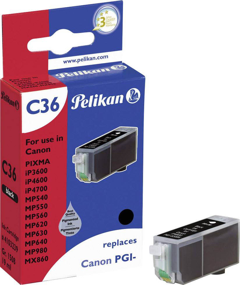 Pelikan C36 - Schwarz - kompatibel - Tintenpatrone (Alternative zu: Canon PGI-520BK)-0