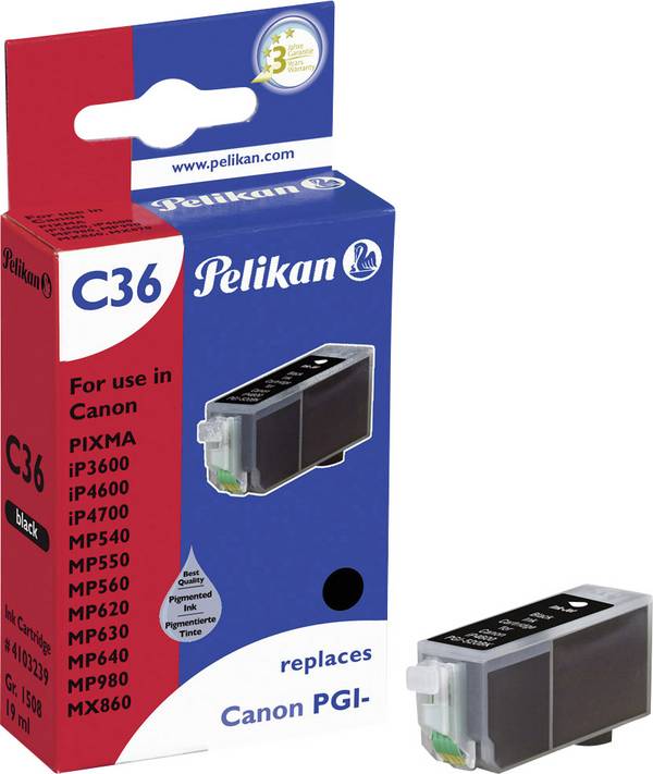 Pelikan C36 - Schwarz - kompatibel - Tintenpatrone (Alternative zu: Canon PGI-520BK)
