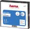 CD-Leerhülle von Hama mit Platz für 4 CDs. Verpackung zeigt Produktinformationen und Kontaktangaben des Herstellers Hama GmbH.