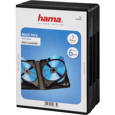 Hama DVD Hülle 00049685 6 CDs/DVDs/Blu-rays Schwarz Polypropylen 3 St.