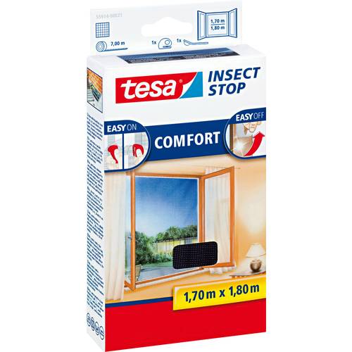 tesa COMFORT 55914-00021-00 Fliegengitter (B x H) 1800 mm x 1700 mm Anthrazit 1 St.
