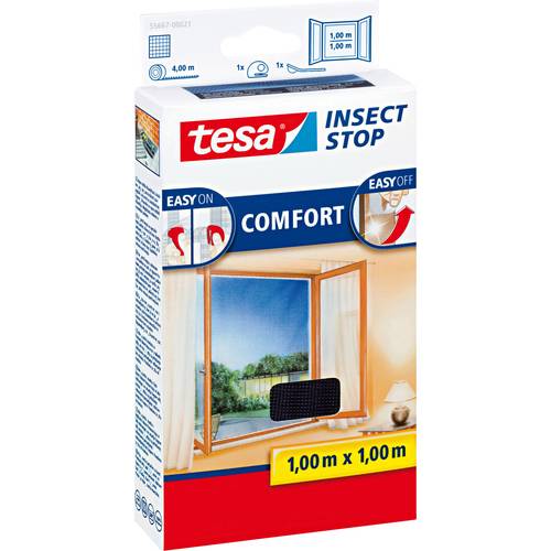 Thumbnail - tesa COMFORT 55667-00021-00 Fliegengitter (B x H) 1000 mm x 1000 mm Anthrazit 1 St.