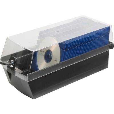 HAN  CD Box 60 CDs/DVDs/Blu-rays Kunststoff, Polystyrol Schwarz 1 St. (B x H x T) 168 x 150 x 365 mm 9260-13