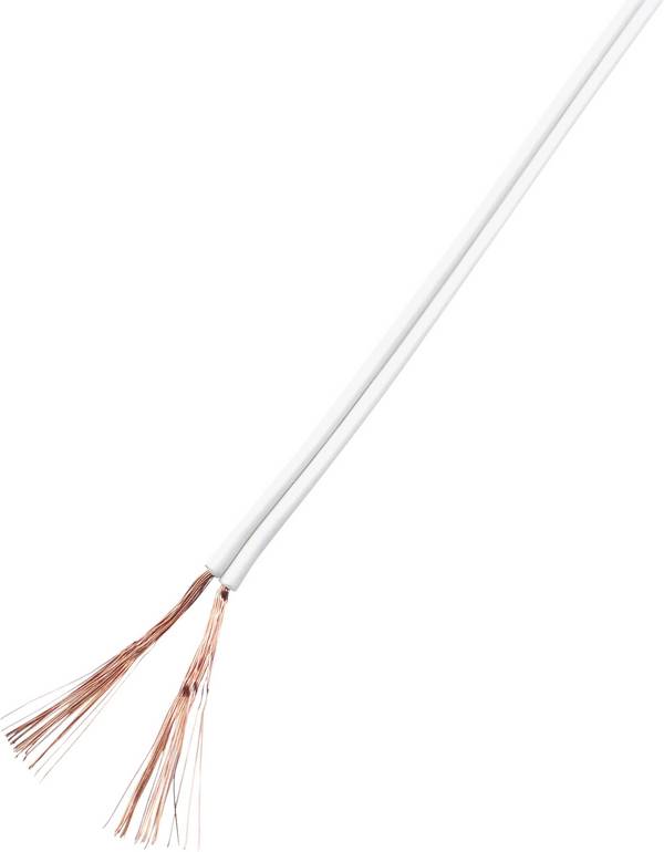 TRU COMPONENTS 93030c533 Litze  2 x 1 mm² Weiß 25 m