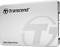 Externe SSD von Transcend in Silber mit dem Schriftzug 'Solid State Drive' und dem Transcend-Logo in der oberen linken Ecke.