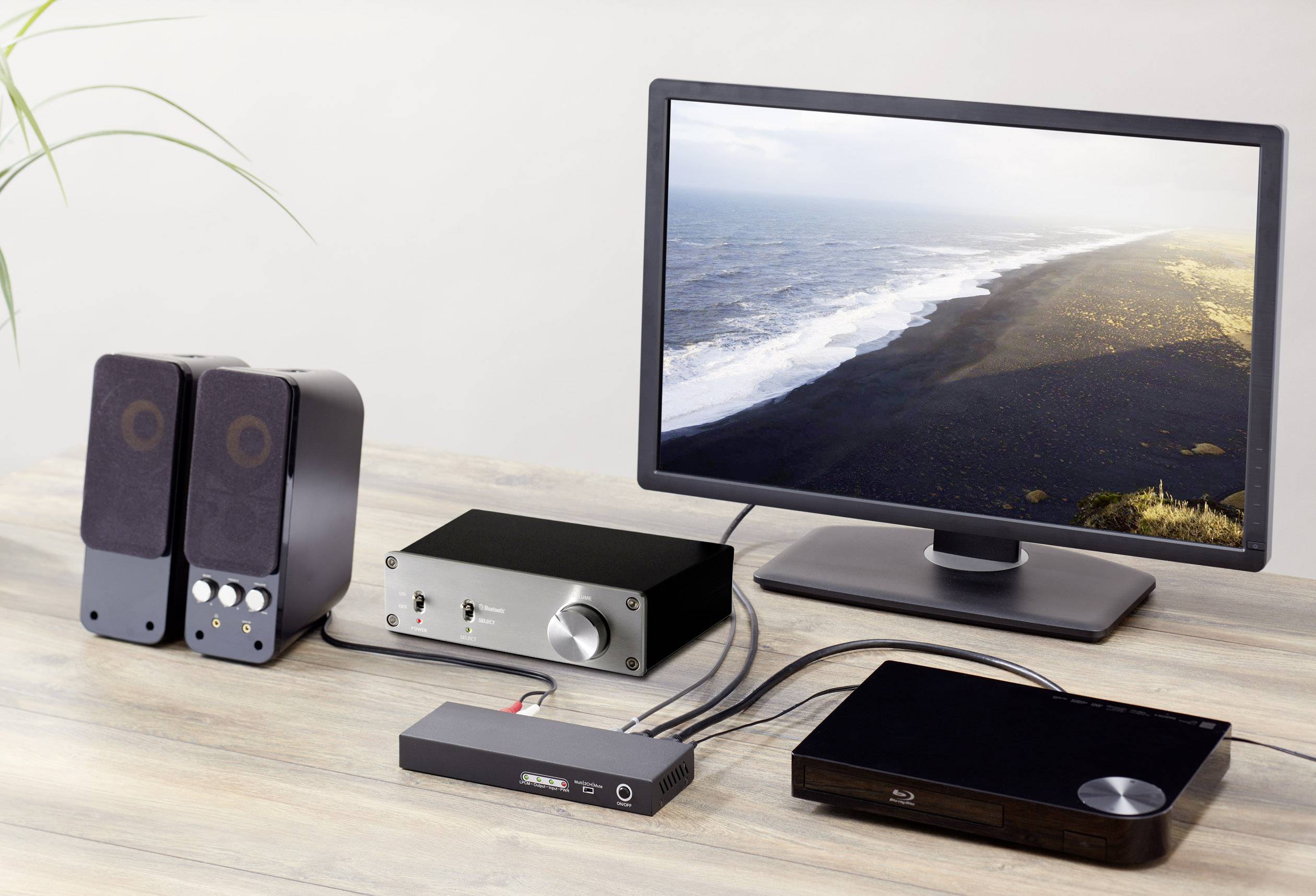 Audio Extraktor [HDMI - HDMI, Toslink, 8 Kanal Cinch] 1920 x 1080 Pixel SpeaKa Professional SP-AE-H/8K-4