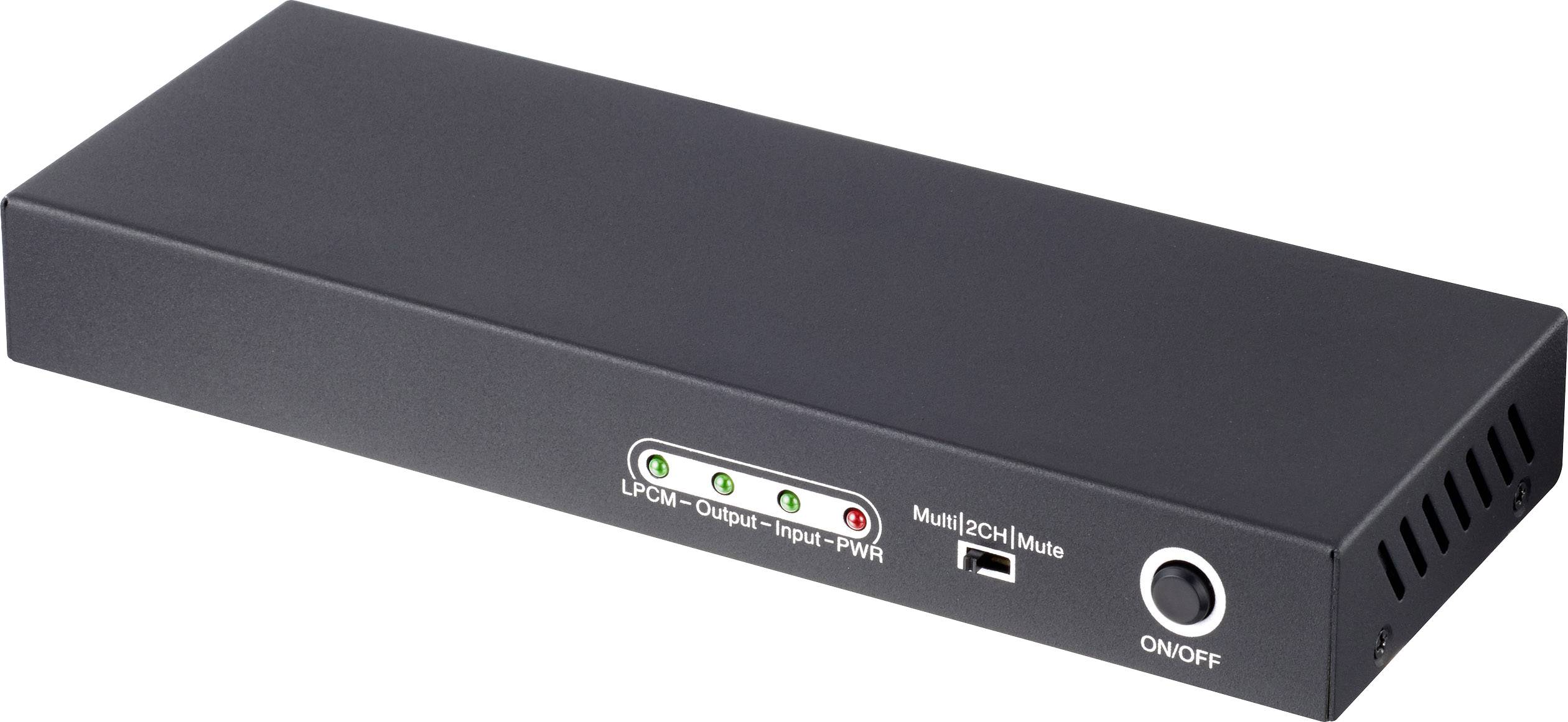 Audio Extraktor [HDMI - HDMI, Toslink, 8 Kanal Cinch] 1920 x 1080 Pixel SpeaKa Professional SP-AE-H/8K-3
