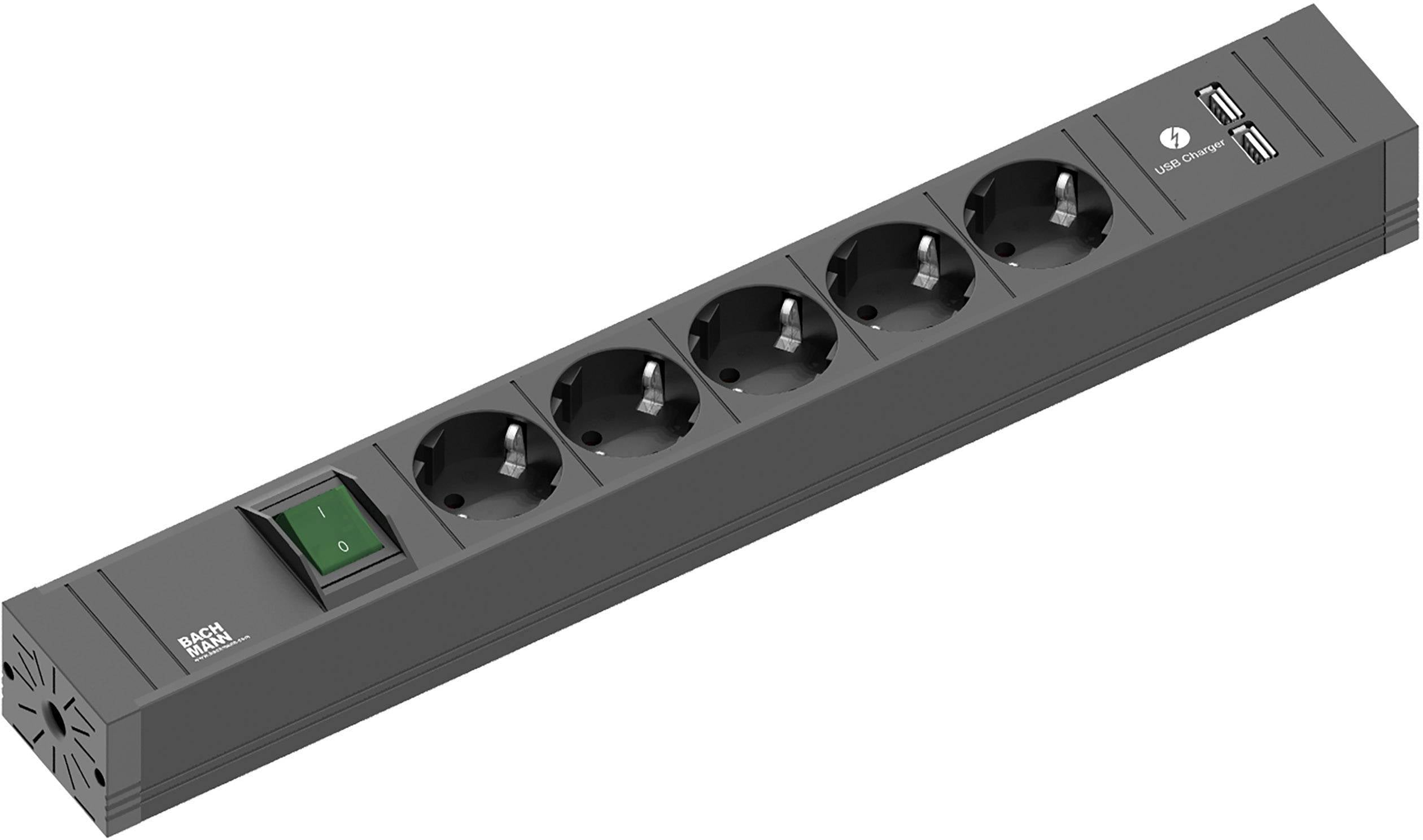 BACHMANN CONNECT LINE 5xSchutzkontakt, Schalter USB A&A 15W