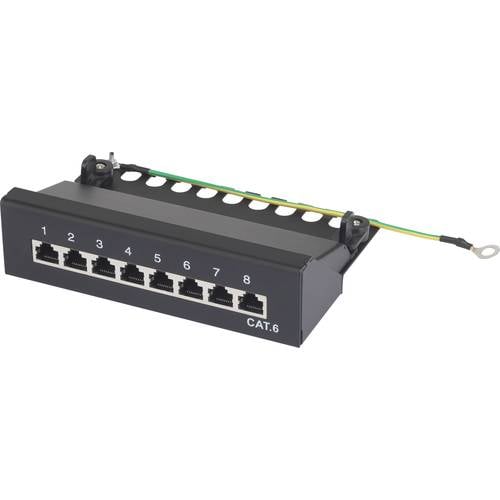 Renkforce 8 Port Netzwerk-Patchbox CAT 6 1 HE Bestückt