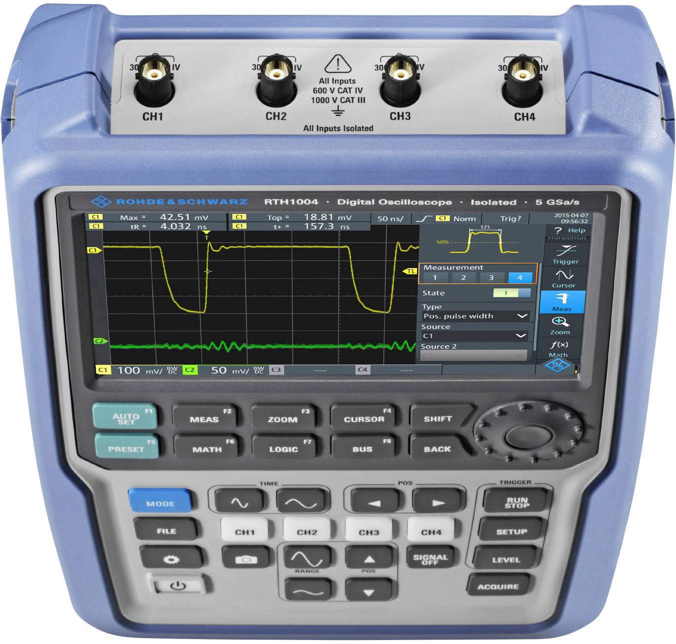 Rohde & Schwarz RTH1004 Hand-Oszilloskop kalibriert (ISO) 60 MHz 5 GSa/s 500 kpts 10 Bit Handgerät 1 St.-2