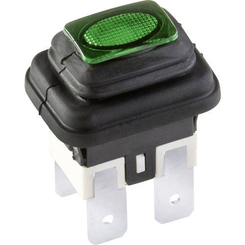 interBär 3658-250.22 3658-250.22 Druckschalter 250 V 16 A 1 x Aus/Ein rastend Grün IP65 1 St.