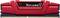 Ein roter G.SKILL Ripjaws V DDR4-RAM-Riegel für Computer, Nahaufnahme. Erkennbar ist das markante Design und der Markenname.