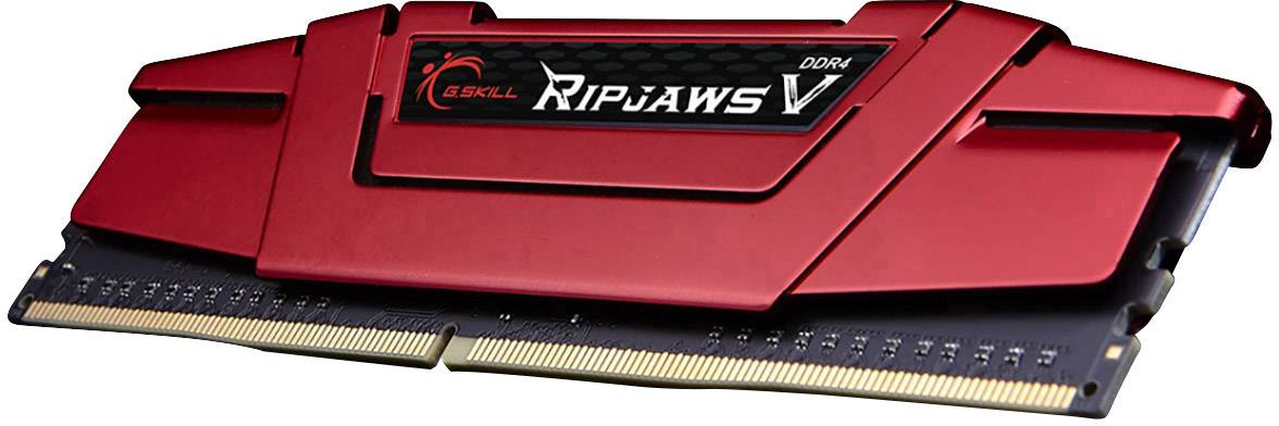 'Rotes RAM-Modul der Serie G.Skill Ripjaws V DDR4, geeignet für Computer-Speichererweiterung.'