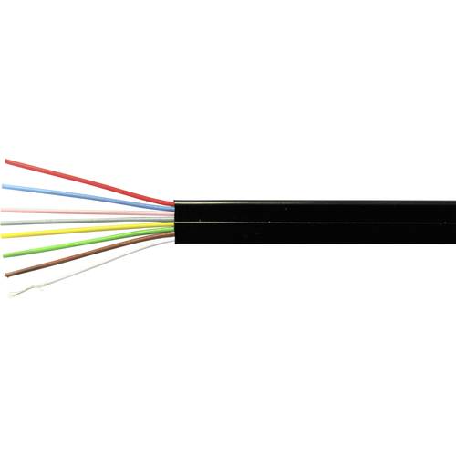 Kash 70I024 Telefonkabel LiYY 8 x 0.12 mm² Schwarz Meterware