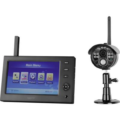 Sygonix  16885W1 Funk-Überwachungskamera-Set 4-Kanal mit 1 Kamera 640 x 480 Pixel  2.4 GHz