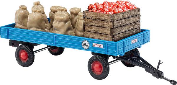 Busch 44995 H0 Anhänger Modell  Anhänger mit Apfelladung