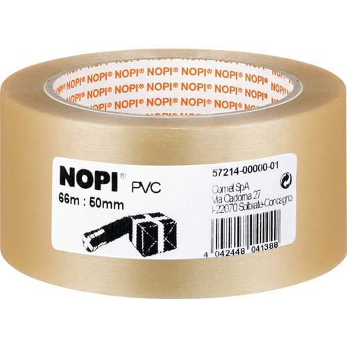Nopi PVC 57214-00000-01 Packband Transparent (L x B) 66 m x 50 mm 1 St.