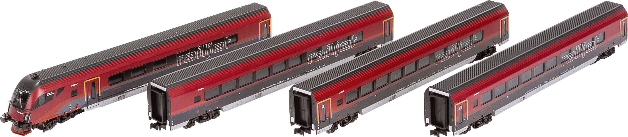 Hobbytrain H25216 N 4er-Set Personenwagen Railjet der ÖBB-0