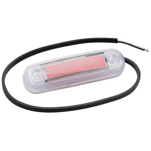 Fristom Umriss-Markierungsleuchte Offene Kabelenden Markierungsleuchte hinten 12 V, 24 V Rot Transparent