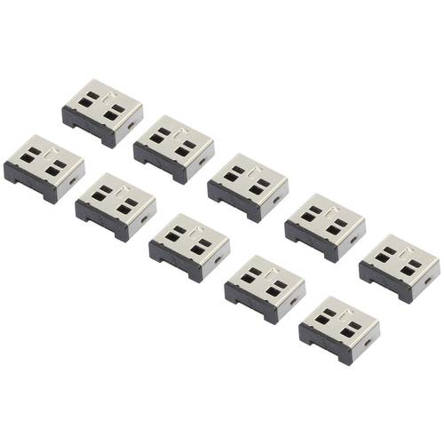 Thumbnail - Renkforce USB-A Port Schloss rf-USBBlocker-02 10er Set Silber ohne Schlüssel RF-4463019