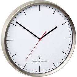 Image of TFA Dostmann 60.3521.02 Funk Wanduhr 30.5 cm x 4.8 cm Edelstahl (gebürstet) Schleichendes Uhrwerk (lautlos)