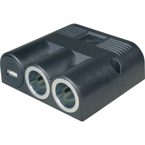 ProCar 67334501 67334500 Zigarettenanzünder-Verteiler Anzahl Zigarettenkupplungen 2 x Schnittstellen: USB 1 x Belastbark...