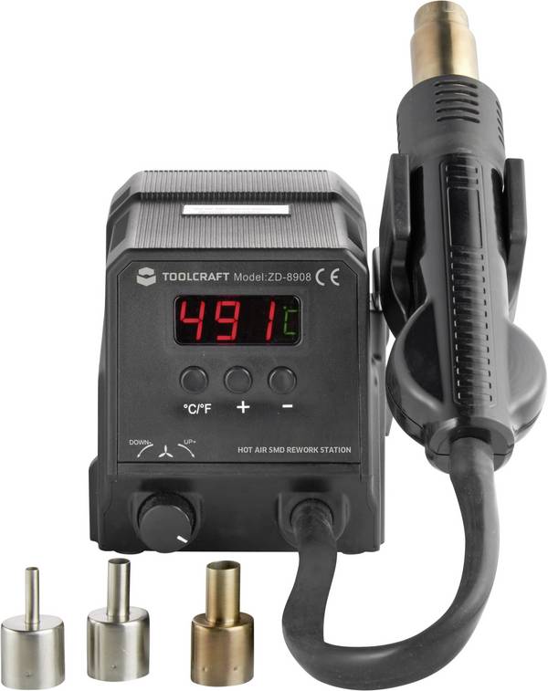 TOOLCRAFT ZD-8908 Heißluftstation digital 300 W 100 - 500 °C