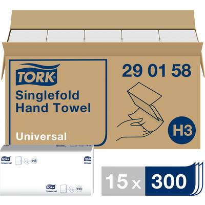 TORK 290158 Zickzack Universal Papierhandtücher (L x B) 23 cm x 23 cm Hochweiß   4500 St.
