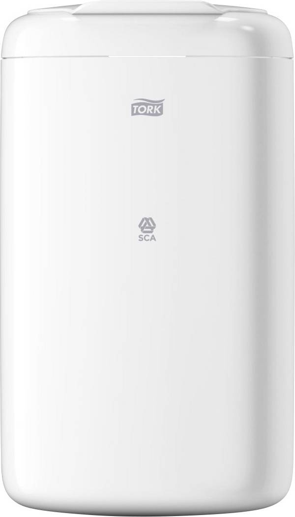 TORK Tork Elevation Mini Bin - Mülleimer - Klappdeckel 564000 Mülleimer 5 l Kunststoff (B x H x T) 190 x 338 x 160 mm Weiß 1 St.