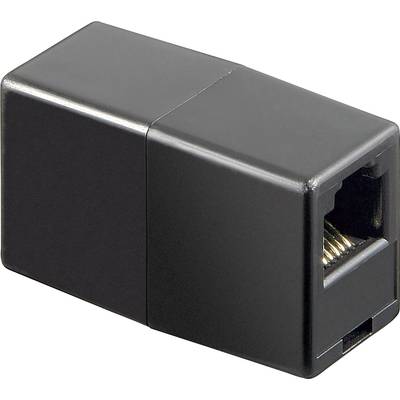 Goobay Telefon (analog) Adapter [1x RJ12-Buchse 6p6c - 1x RJ12-Buchse 6p6c]  Schwarz