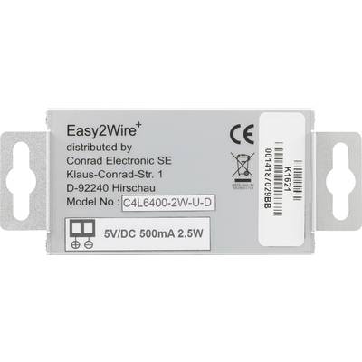 'Easy2Wire+' Modul für 5V/DC, 500mA, 2.5W. Hergestellt von Conrad Electronic SE, Hirschau. Modellnummer: C4L6400-2W-U-D.