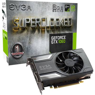 EVGA Grafikkarte Nvidia GeForce GTX1060 Superclocked  6 GB GDDR5-RAM PCIe x16  HDMI®, DisplayPort, DVI 