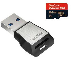 SanDisk Extreme PRO® - MicroSD Karte mit USB Adapter »