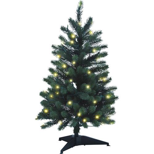 Xenotec PE-BM85 Künstlicher Weihnachtsbaum mit Beleuchtung Tanne Warmweiß LED Grün EEK: G (A - G) mit Ständer 85 cm